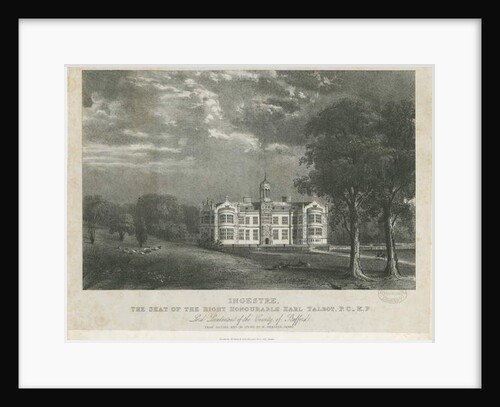 Ingestre Hall: lithograph by Moses Webster