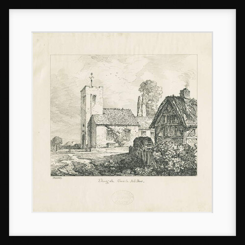 Edingale Church: pen and ink drawing, 1837 by Thomas Peploe Wood