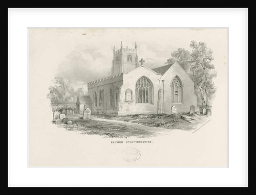 Elford Church: lithograph, nd [19th cent] by School English