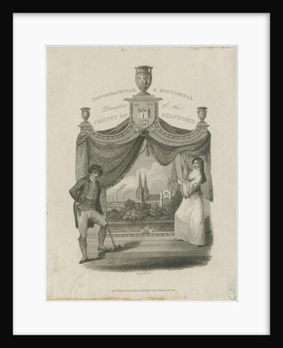 Lichfield Cathedral - South West View: engraving, nd [c 1820] by James Storer