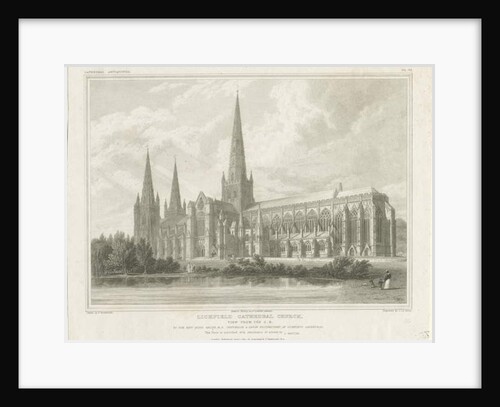 Lichfield Cathedral - South East View by John Britton