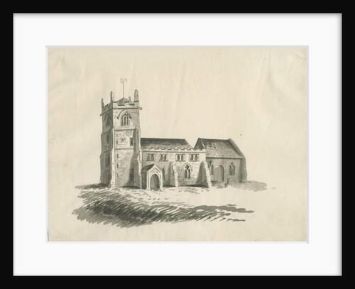 Kings Bromley Church: sepia drawing, nd [c 1770] by School English