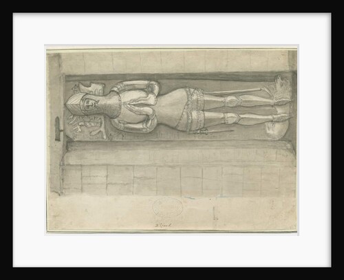 Elford Church: sepia drawing, nd [1762-1802] by Stebbing Shaw