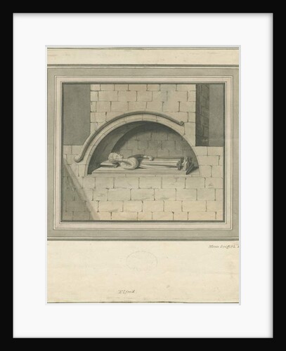 Elford Church - 'The Stanley Monument': water colour drawing by Moses Griffiths