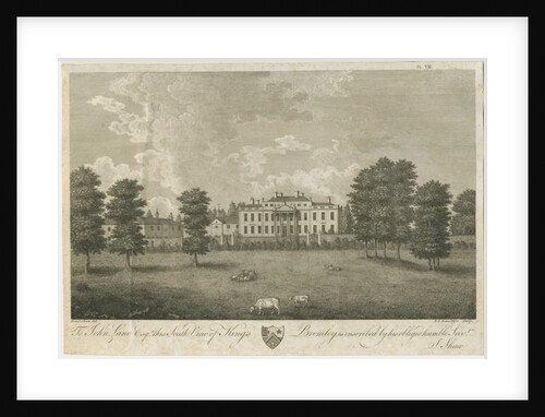 Kings Bromley Hall: engraving, [17]96 by Stebbing Shaw
