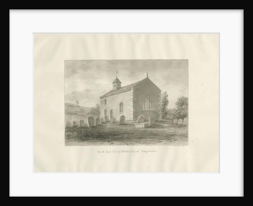 Elkstone Chapel: sepia drawing, 1847 by John Buckler