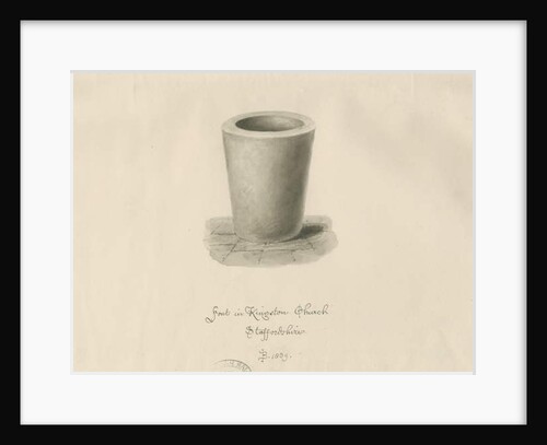 Font in Kingstone Church by John Buckler