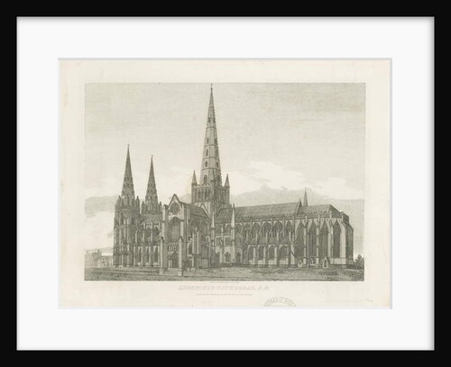 Lichfield Cathedral - South East View by John Chessell Buckler