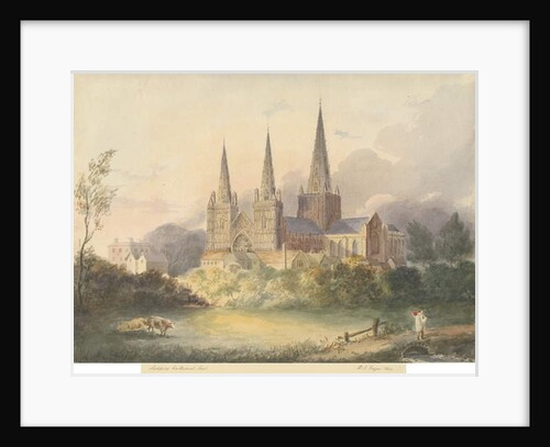 Lichfield Cathedral - West View by Henry James Noyes