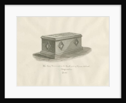 Kinver Church - 'The Grey Monument': sepia drawing, 1846 by John Buckler