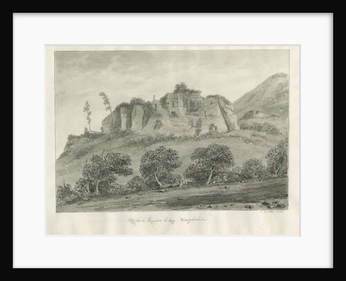 Kinver Edge: sepia drawing, 1846 by John Buckler