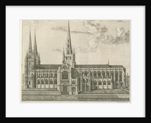 Lichfield Cathedral - South View: etching, nd [19th cent] by Francis Perry