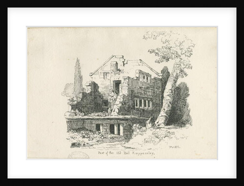 Biddulph - Knypersley Hall [old] : pen and ink sketch, 1836 by Thomas Peploe Wood