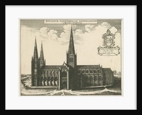 Lichfield Cathedral - South View by Wenceslaus Hollar