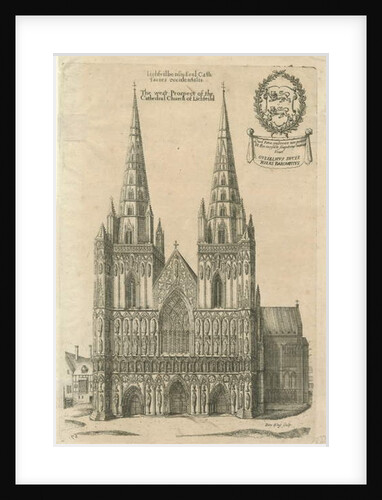 Lichfield Cathedral - West Front: engraving, nd [?late 17th cent] by Daniel King