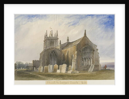 Leek Church: water colour painting, nd [c1830-1840] by Lewis John Wood