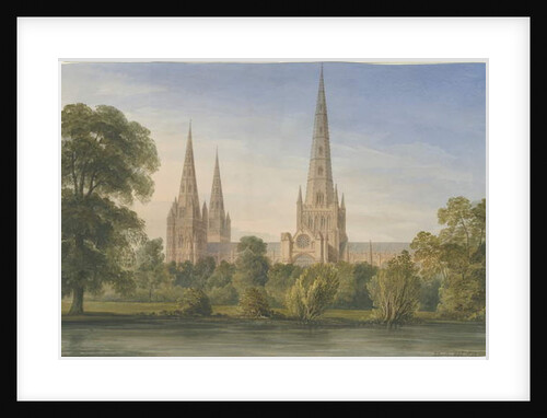 Lichfield Cathedral - South South East View by John Buckler