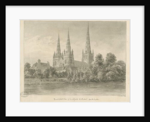 Lichfield Cathedral - South West View by John Buckler