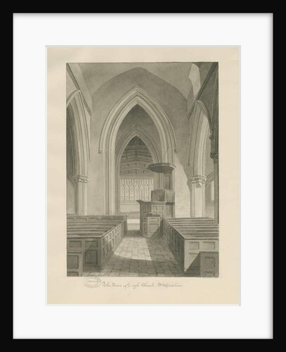 Interior of Leigh Church by John Chessell Buckler