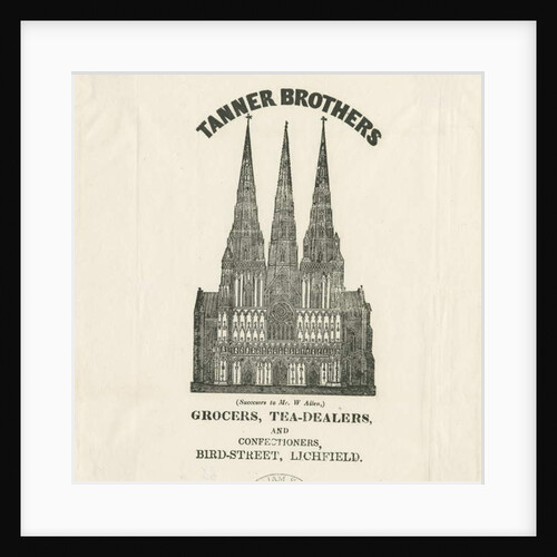 Lichfield Cathedral - West Front: print, nd [?19th cent] by School English