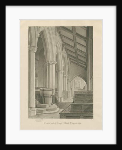 Interior of Leigh Church by John Chessell Buckler