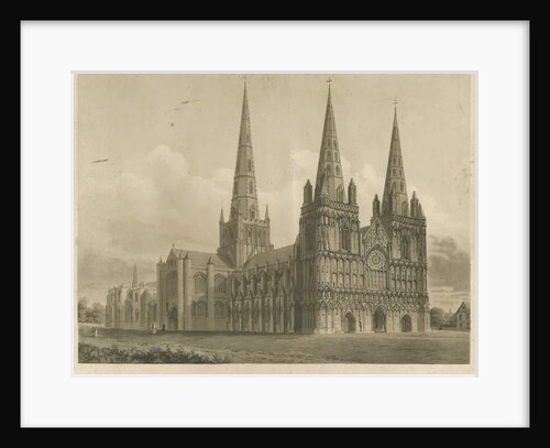 Lichfield Cathedral - North West View by John Buckler