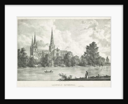 Lichfield Cathedral - South View by William Westall