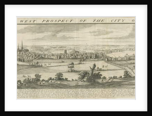 Lichfield - South West Prospect: engraving, 1732 by Samuel Buck