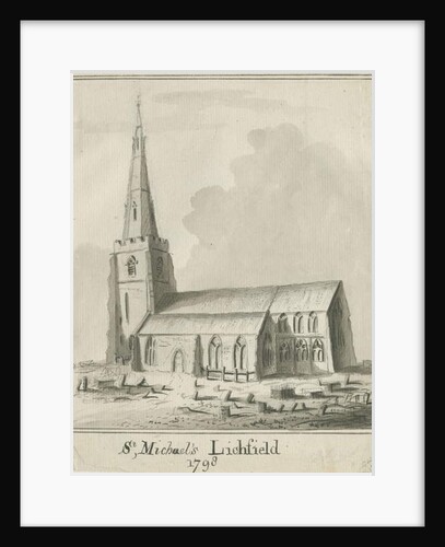 Lichfield - St. Michael's Church: pen and sepia wash drawing, 1798 by School English