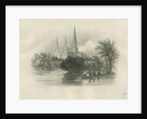 Lichfield Cathedral - South West View by School English