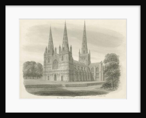 Lichfield Cathedral - South West View by John Buckler