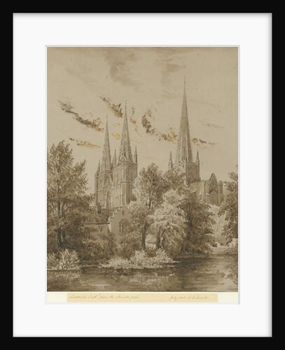Lichfield Cathedral - South West View by Allen Edward Everitt