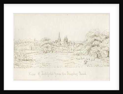 Lichfield - North View: pen drawing, nd [1788-1855] by Henry Curzon Allport