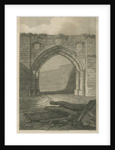 Lichfield - Ancient West Gate of The Close: engraving, nd [c 1805] by School English