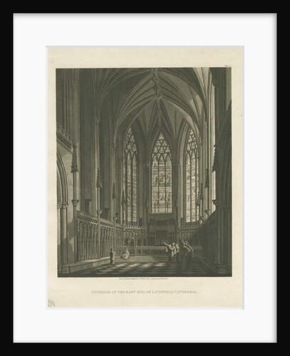 Interior of Lichfield Cathedral - Lady Chapel: aquatint engraving, nd [c 1813] by Charles Wild