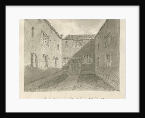 Lichfield - Court Yard of Old House in The Close by John Buckler