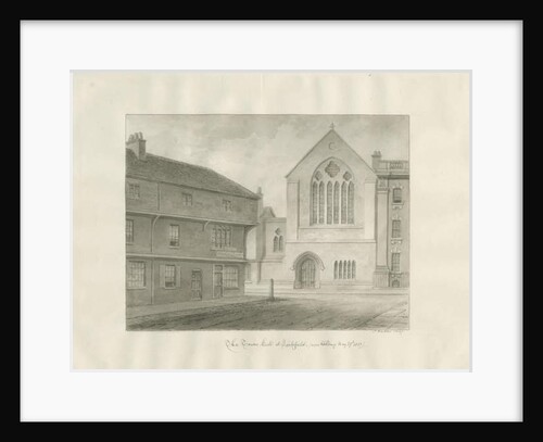 Lichfield - Guildhall: sepia drawing, 1847 by John Buckler