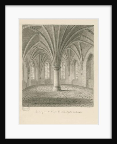 Interior of Lichfield Cathedral - Library above Chapter House: sepia drawing, 1806 by John Buckler