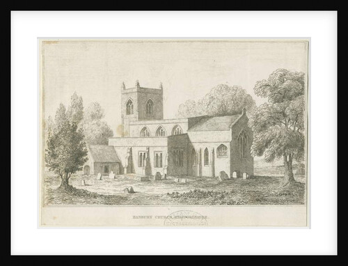 Hanbury Church: etching, nd [c 1800] by School English