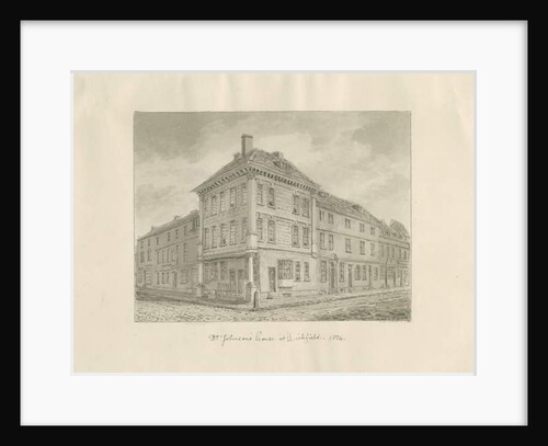 Lichfield - Birth-place of Dr. Johnson: sepia drawing, 1824 by John Chessell Buckler