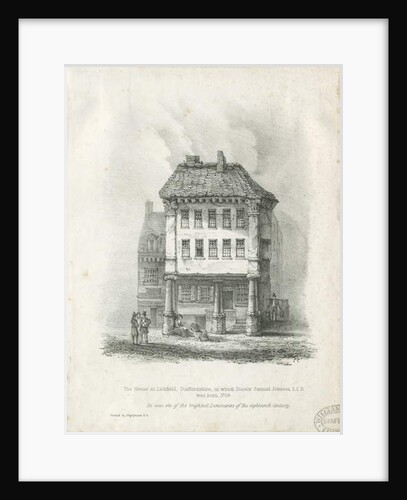 Lichfield - Birth-place of Dr. Johnson: lithograph, nd [19th cent] by School English