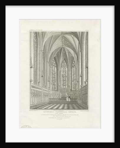 Interior of Lichfield Cathedral - Lady Chapel: engraving by John Britton