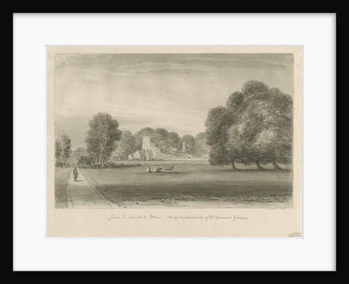 Lichfield - Stowe: sepia drawing, 1841 by John Buckler