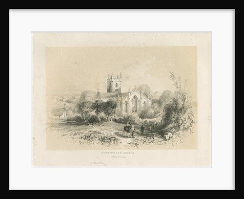 Handsworth Church: lithograph by Louis Haghe