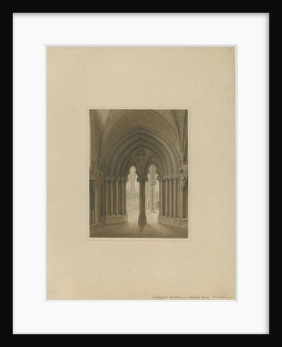 Interior of Lichfield Cathedral - Chapter House doorway by Frederick Mackenzie