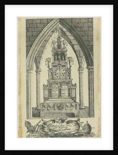Lichfield - Musical Altar-Clock: tracing in ink, nd [?18th cent] by Richard Greene