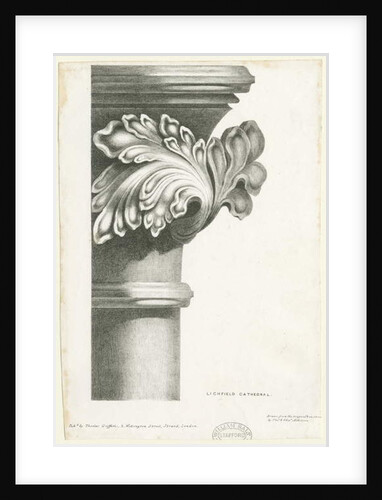 Interior of Lichfield Cathedral - Carved foliage: lithograph, nd [?19th cent] by Thomas Witlam Atkinson