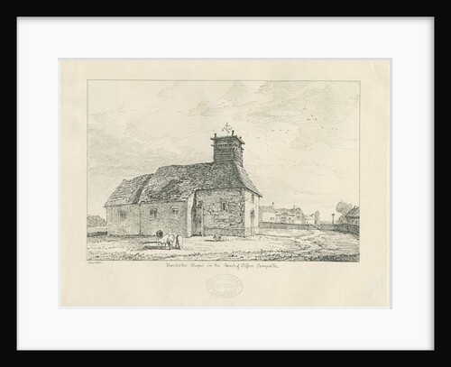 Harlaston Chapel: pen drawing, 1836 by Thomas Peploe Wood