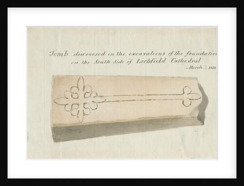 Lichfield Cathedral - Tomb: sepia drawing, [1813] by School English