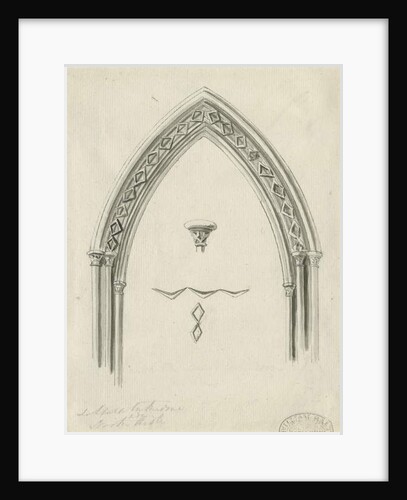 Interior of Lichfield Cathedral - Arch in North Aisle by John Carter